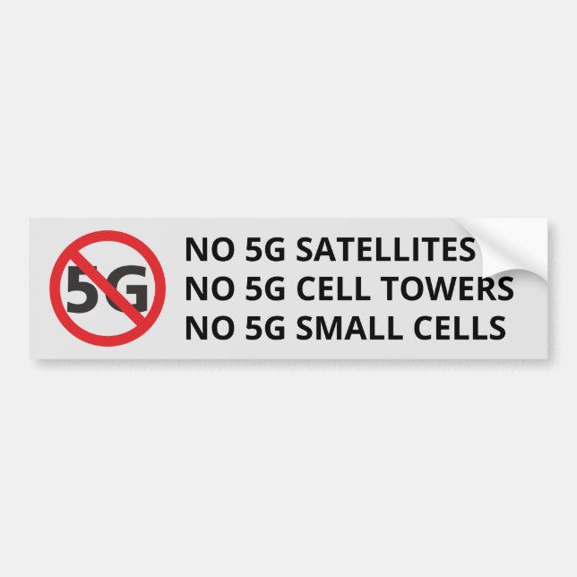 Adesivo Para Carro Sem Satélites 5G, Torres de Células ou Pequenas Cé (Frente)