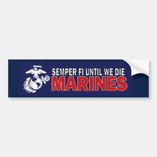 Adesivo Para Carro Semper Fi até nós morremos autocolante no vidro