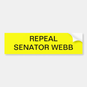 ADESIVO PARA CARRO SENADOR WEBB DA REVOGAÇÃO                       