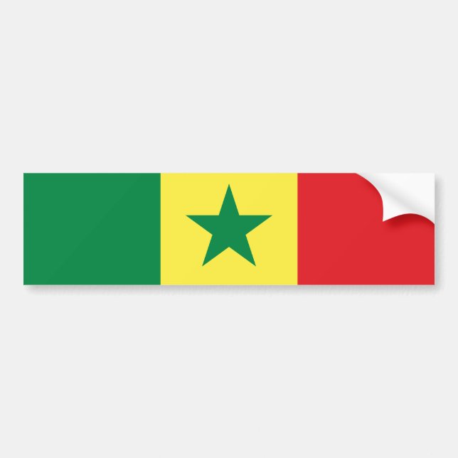 Adesivo Para Carro Senegal Flag (Frente)