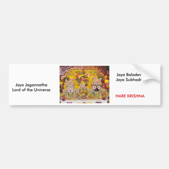 Adesivo Para Carro Senhor de Jaya Jagannatha do universo,… (Frente)