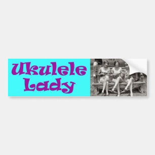 Adesivo Para Carro Senhora do Ukulele