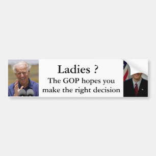 Adesivo Para Carro Senhoras? Ryan ou Biden