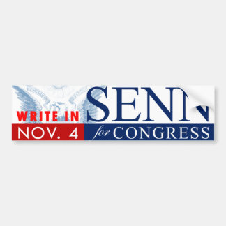 Adesivo Para Carro SENN para o CONGRESSO: Bumpersticker