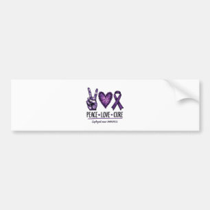 Adesivo Para Carro Sensibilização para o cancer esofágico Piece Roxo