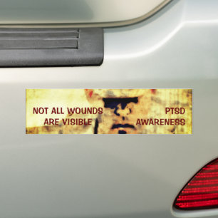ADESIVO PARA CARRO SENSIBILIZAÇÃO PTSD NEM TODAS AS FERIDAS SÃO VI