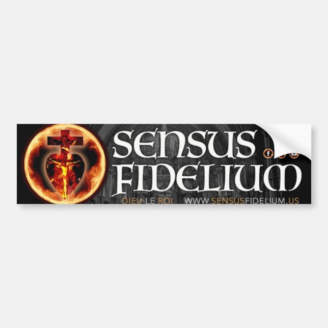 Adesivo Para Carro Sensus Fidelium Pára-choque Sitcker (Frente)