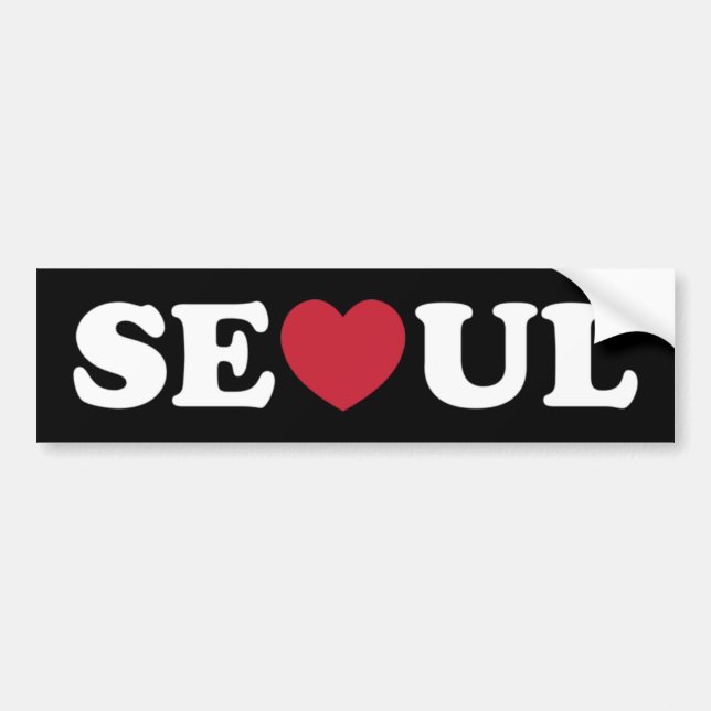 Adesivo Para Carro Seoul Love Heart Bumper Sticker (Frente)