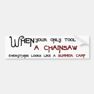 Adesivo Para Carro Serras de cadeia e Summercamps Bumpersticker