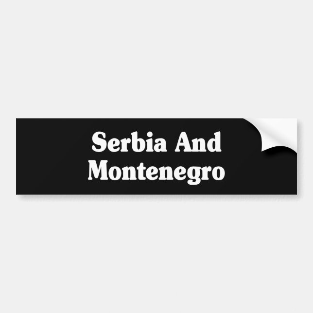 Adesivo Para Carro Sérvia E Montenegro (Frente)