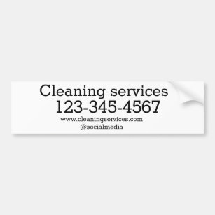 Adesivo Para Carro Serviços de limpeza adicionar número de endereço d