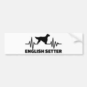 Adesivo Para Carro Setter inglês Heartbeat