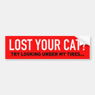 Adesivo Para Carro Seu gato sob meus pneus