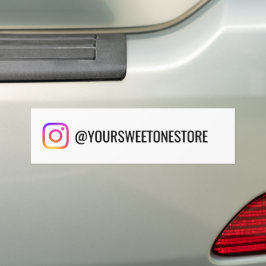 Adesivo Para Carro Seu Nome no Instagram Ícone de Logo de Mídia Socia