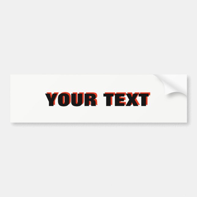 Adesivo Para Carro Seu Texto "Folio Extra Bold" 3D (Frente)