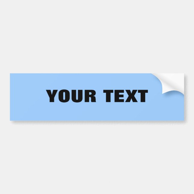 Adesivo Para Carro Seu Texto "Folio Extra Bold" em Azul Claro (Frente)