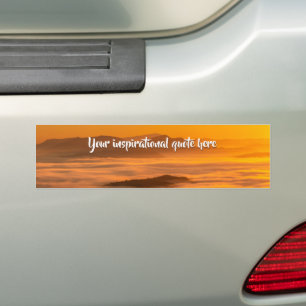 Adesivo Para Carro Seu texto personalizado sobe acima da paisagem neb