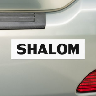 Adesivo Para Carro Shalom, pacificação, moderno minimalista branco