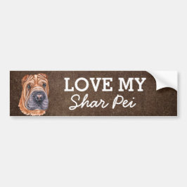 Adesivo Para Carro Shar Pei Bumper Sticker