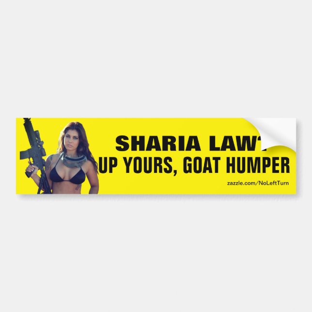 Adesivo Para Carro Sharia Law? Up Yours, Goat Humper (Frente)