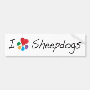 Adesivo Para Carro Sheepdogs animais do coração de Lover_I