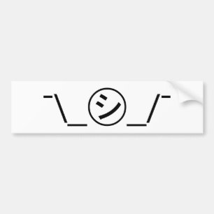 Adesivo Para Carro Shi Kana Shrug Emoticon ¯\_ ㋛_/ movimento Japon