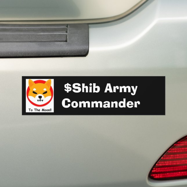 Adesivo Para Carro SHIBA ARMY: Comandante do Bumper Sticker (No carro)
