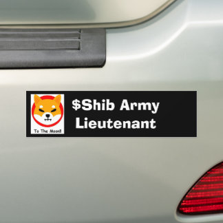 Adesivo Para Carro SHIBA ARMY: Tenente Bumper Sticker