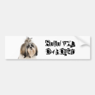 Adesivo Para Carro Shih Tzu a bordo