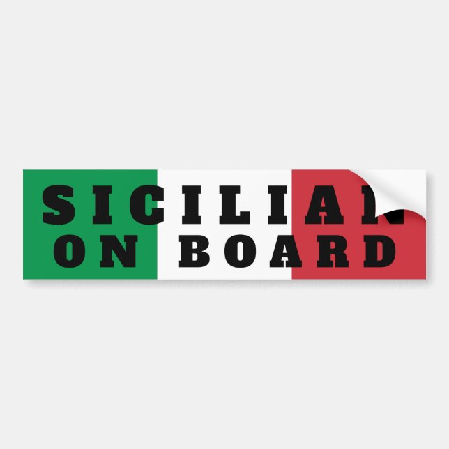 Adesivo Para Carro Sicilian On Board Bumper Sticker (Frente)