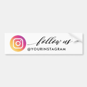 Adesivo Para Carro Siga as modernas mídias sociais do Instagram