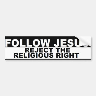 Adesivo Para Carro "Siga Jesus - rejeite pára-choque dos direitos