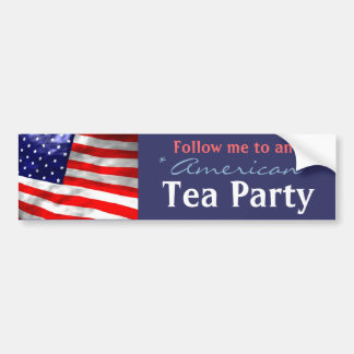 Adesivo Para Carro Siga-me a um tea party americano