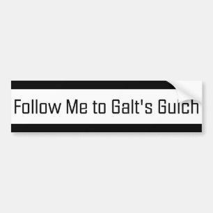 Adesivo Para Carro Siga-me ao Gulch de Galt