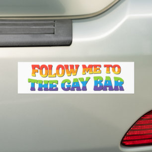 Adesivo Para Carro Siga-Me Ao Orgulho LGBT Do Bar