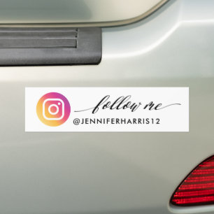 Adesivo Para Carro Siga-me moderno Instagram Social Media