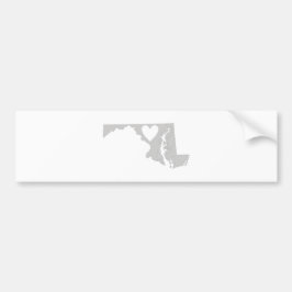 Adesivo Para Carro Silhouette do estado de Heart Maryland