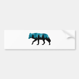 Adesivo Para Carro Silhueta de Lobo Moderna
