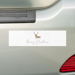 Adesivo Para Carro Silhueta de rena em arte linear da SlipperyJoe min
