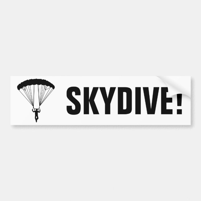 Adesivo Para Carro silhueta do skydiver (Frente)