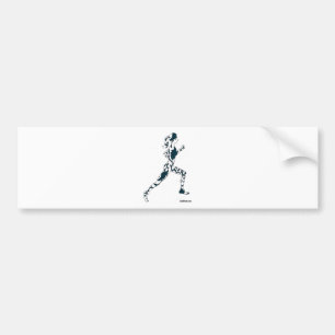 Adesivo Para Carro Silhueta Running - floral