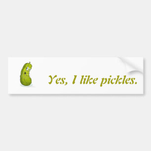 Adesivo Para Carro Sim, eu gosto de pickels.