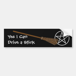 Adesivo Para Carro Sim eu posso conduzir uma vara Wiccan pagão