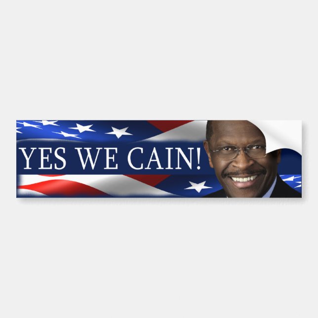Adesivo Para Carro Sim nós Cain! Herman Cain (Frente)