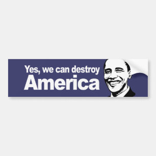 Adesivo Para Carro Sim nós podemos destruir América Bumpersticker