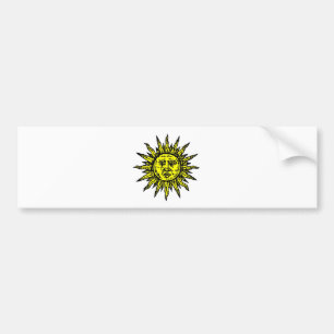 Adesivo Para Carro Símbolo amarelo de Sun