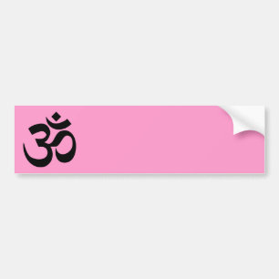 Adesivo Para Carro Símbolo cor-de-rosa e preto do OM