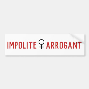 Adesivo Para Carro Símbolo de Mulher Arrogante Impolita