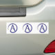 Adesivo Para Carro Símbolo do ateísmo (On Car)