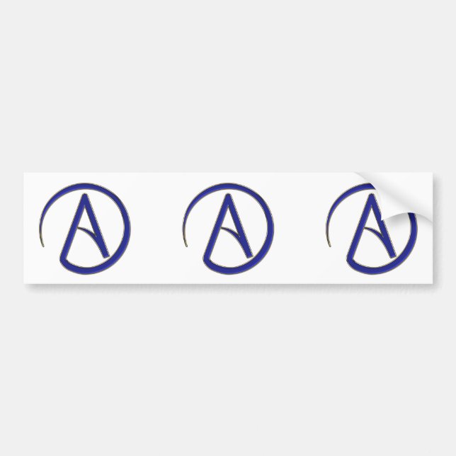 Adesivo Para Carro Símbolo do ateísmo (Frente)